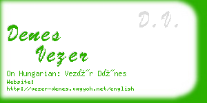 denes vezer business card